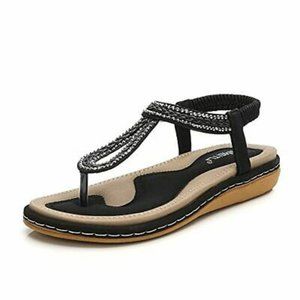 Meeshine Summer Sandals Rhinestone Flip Flops